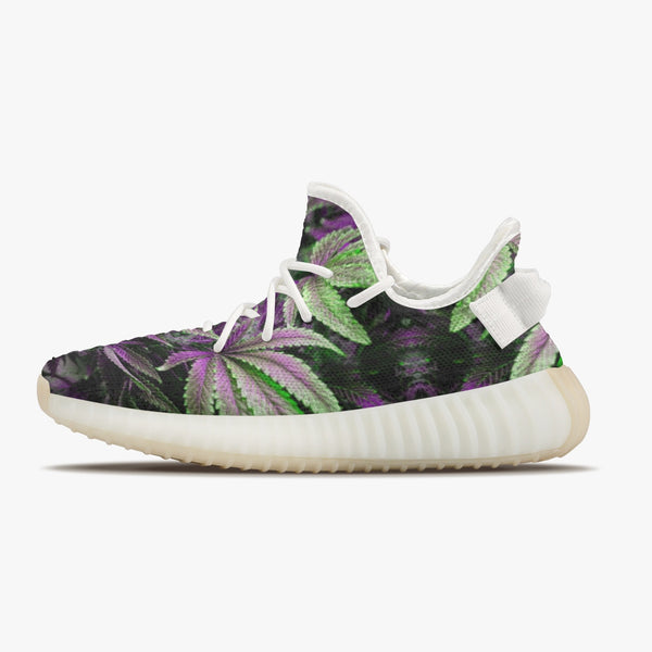 DIXL Weedyeezyz Leafy Love Unisex Mesh Knit Sneakers - White