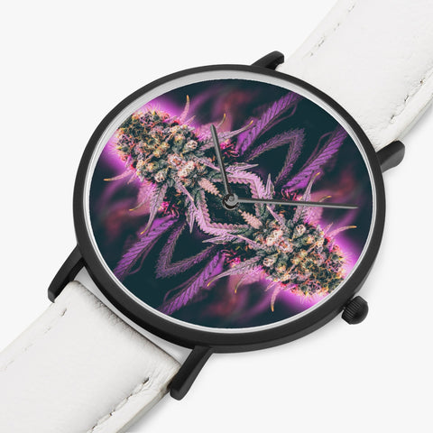 DIXL Purple Haze Leather Strap Quartz Watch