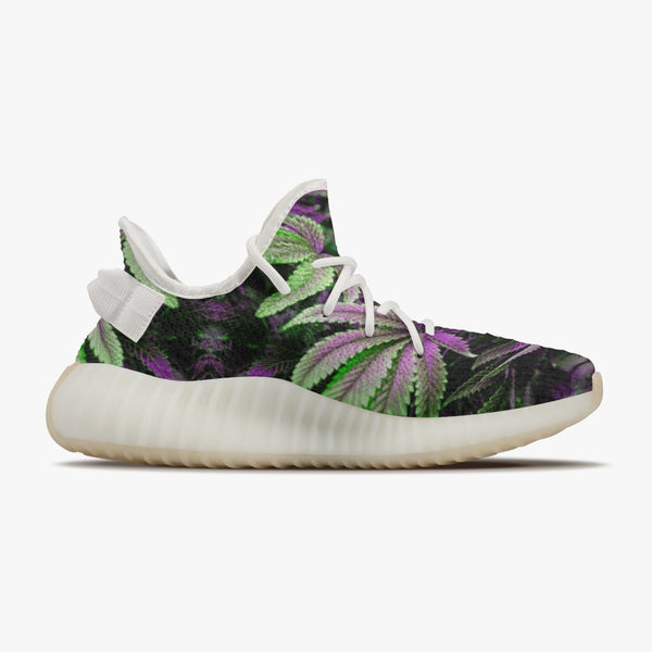 DIXL Weedyeezyz Leafy Love Unisex Mesh Knit Sneakers - White