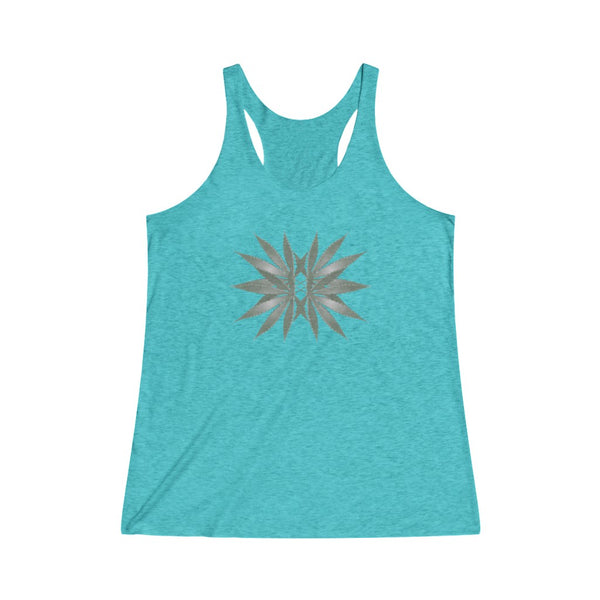 DIXL 4Leaves Slate Women's Tri-Blend Racerback Tank