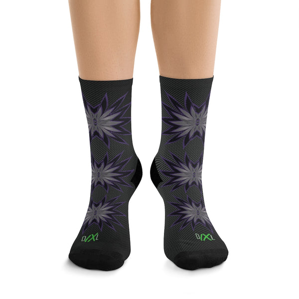 DIXL 4Leaves Purple Socks
