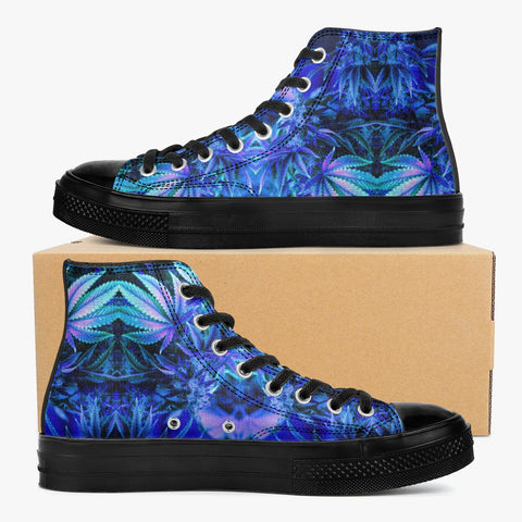 DIXL Leafy Love Ice High-Top Canvas Shoes - Black